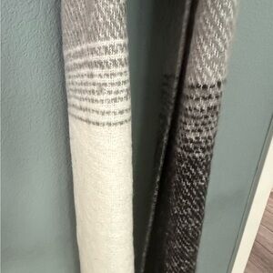 Elegant Gray and White Plaid - warm scarf New without tag